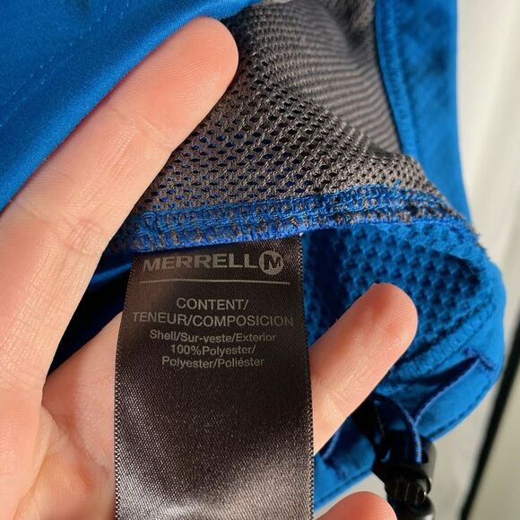 Merrell Jacket Men’s Small Blue Full Zip Long Sleeve Running Collared - Picture 7 of 11